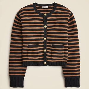 J. Crew Relaxed Emilie sweater lady jacket in stripe